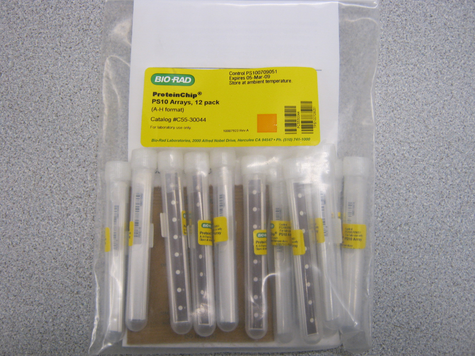 BIO-RAD C55-30044 PROTEINCHIP PS10 ARRAYS A-H FORMAT 12 PACK