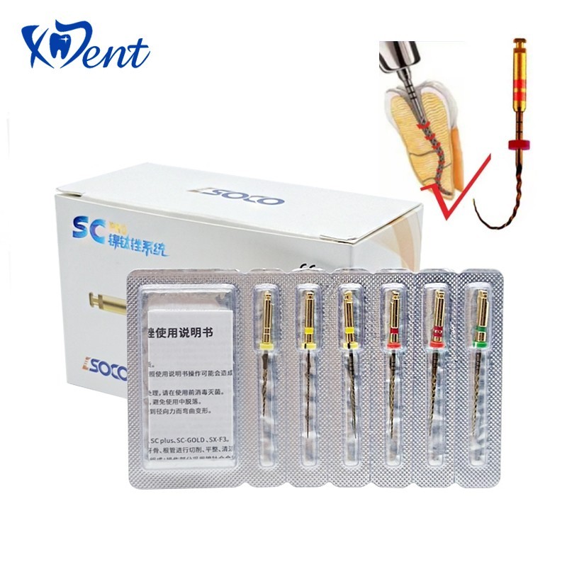 21/25mm SOCO SC PRO Dental Endo Rotary Files Heat-activated Nickel Titanium File