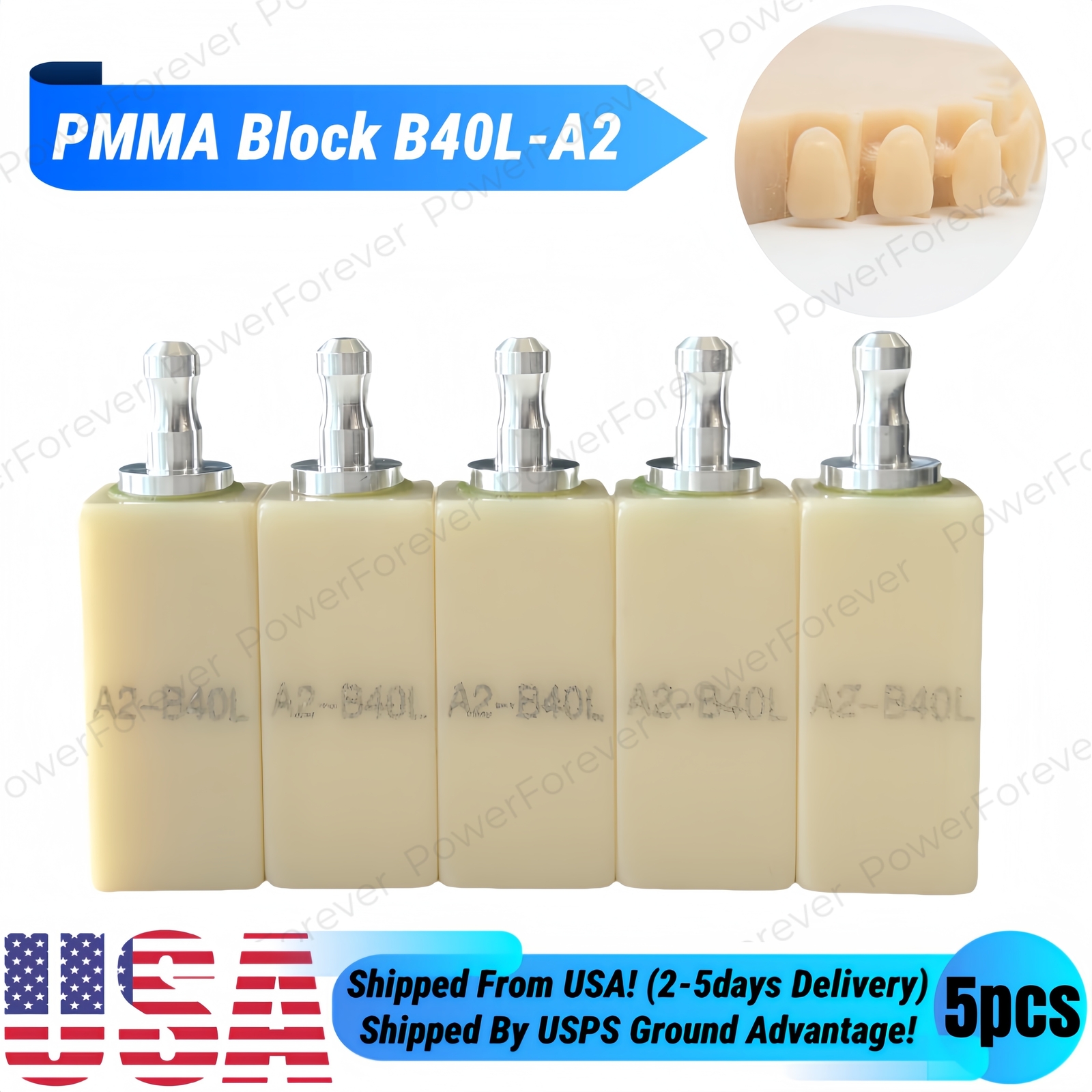 B40L A2 Dental Non Firing PMMA Blocks CAM CAD CEREC Milling Sirona Free Sinter