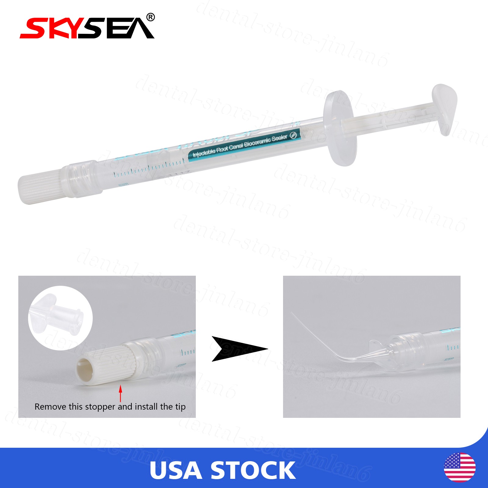 1g (nRoot SP) Dental Bioseal Bioceramic Root Canal Sealer1.0g syringe + 10 tips