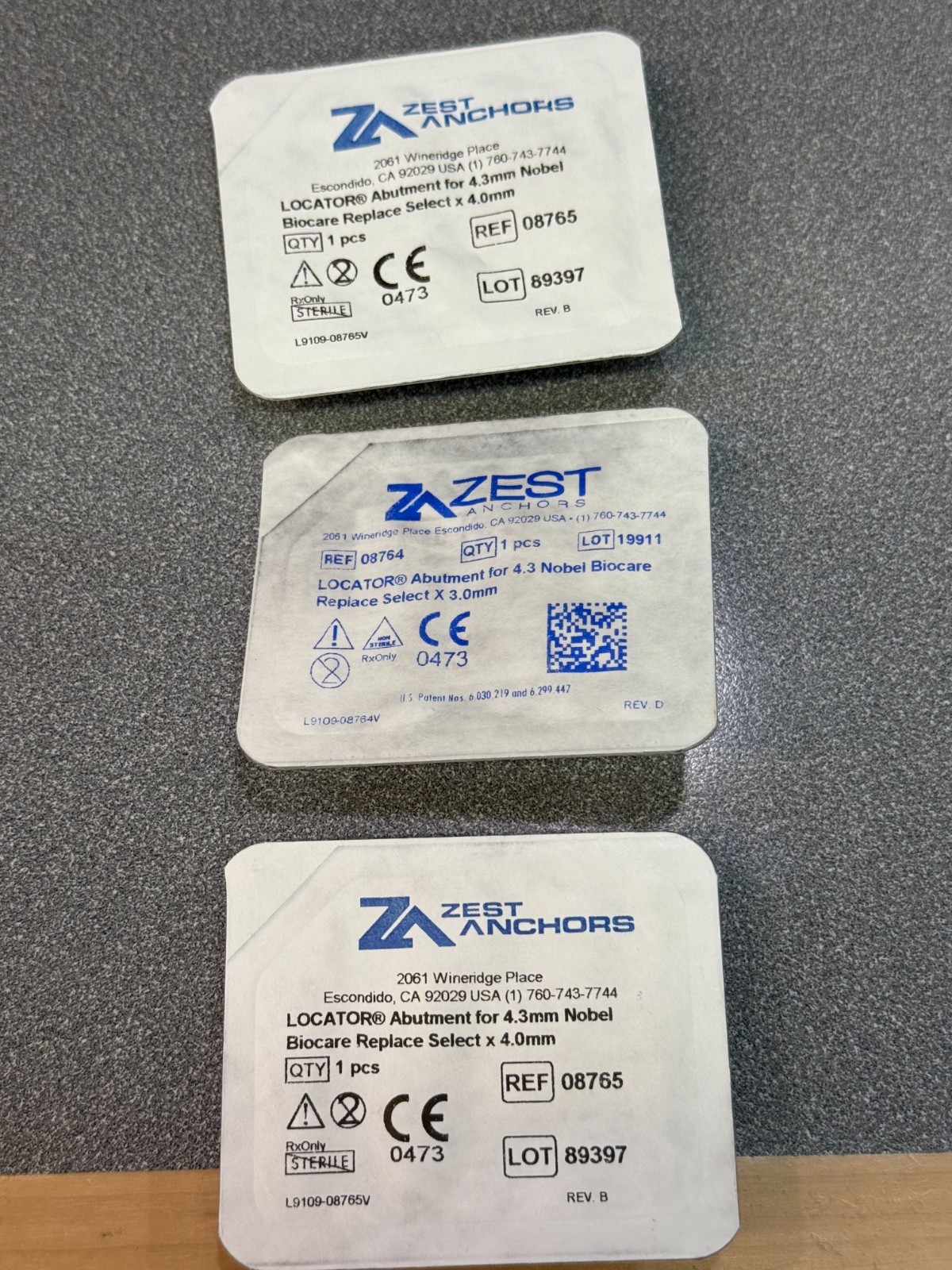 Nobel Biocare Replace Select 4.3 Locator Abutments