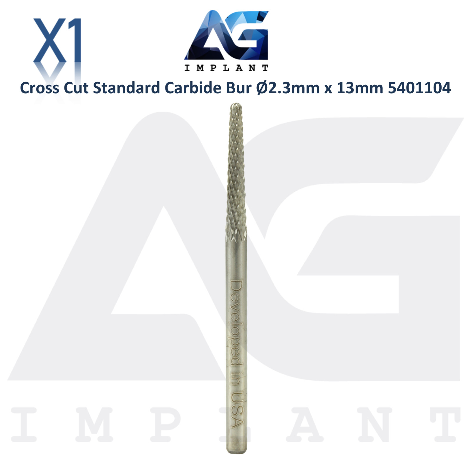 Dental Wilson Cross Cut Cone Standard Bur Ø2.3x13mm Tungsten Carbide 5401104