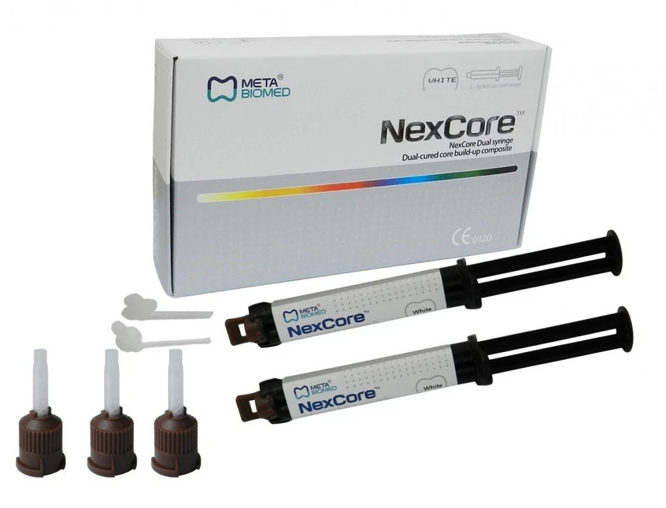 Core-Build Up Composite Resin Cement Dual SyringeMeta Biomed Nexcore Dual Cured