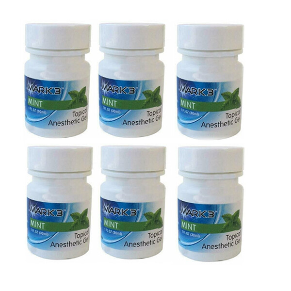 Dental Topical Anesthetic Gel, Mark 3, Made in USA, 1.12 oz, (Buy 5 get 1 FREE)