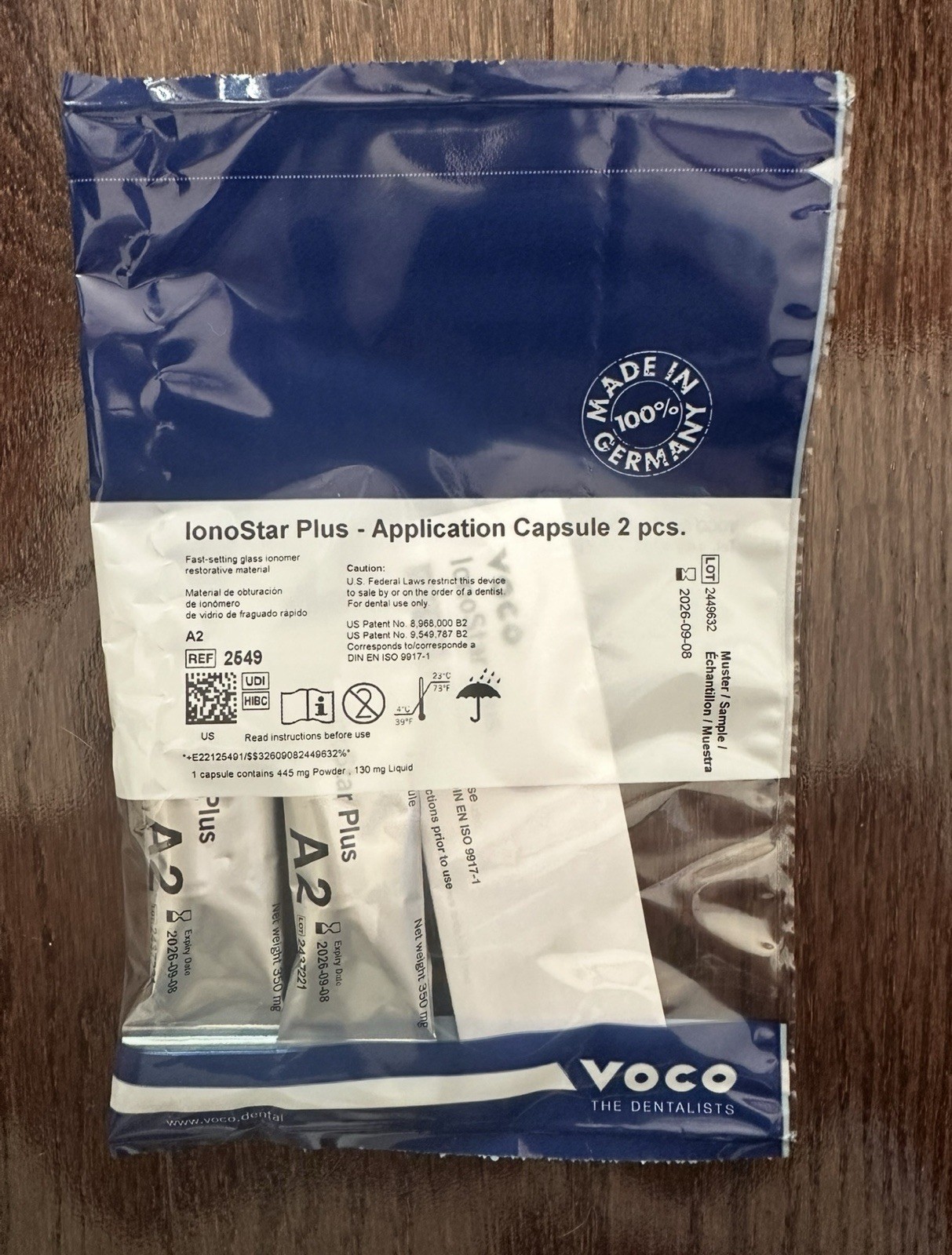 VOCO IonoStar Plus -Fast-setting glass Ionomer restorative material -20 Caps A2