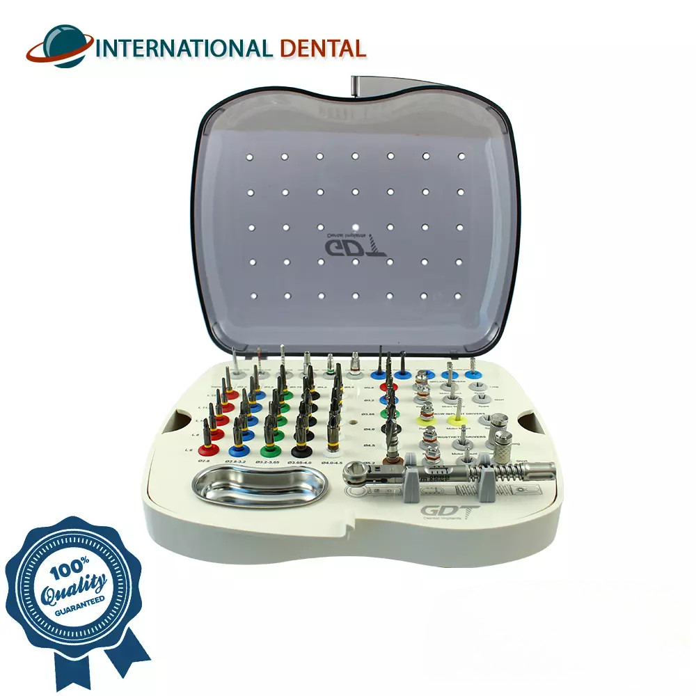 Dental Carbon DLC Conical Integral Stopper Drills Surg Kit Stainless Steel