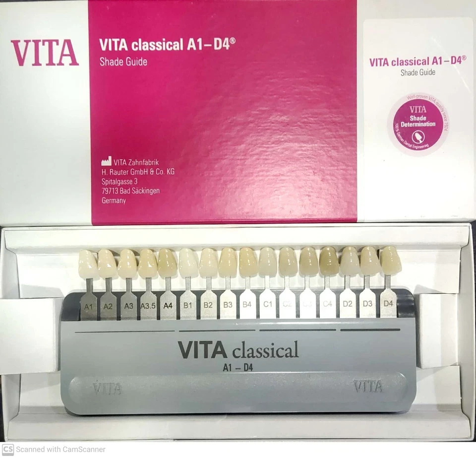 ORIGINAL VITA GERMANY Classical Tooth ShadeGuide A1-D4 with 16 Natural Colors