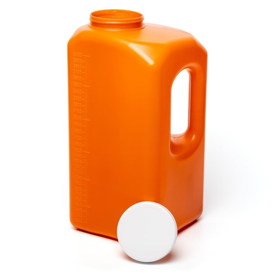 Vakly 24-Hour Urine Collection Bottles with Easy-Grip Handle – 2 Piece Set