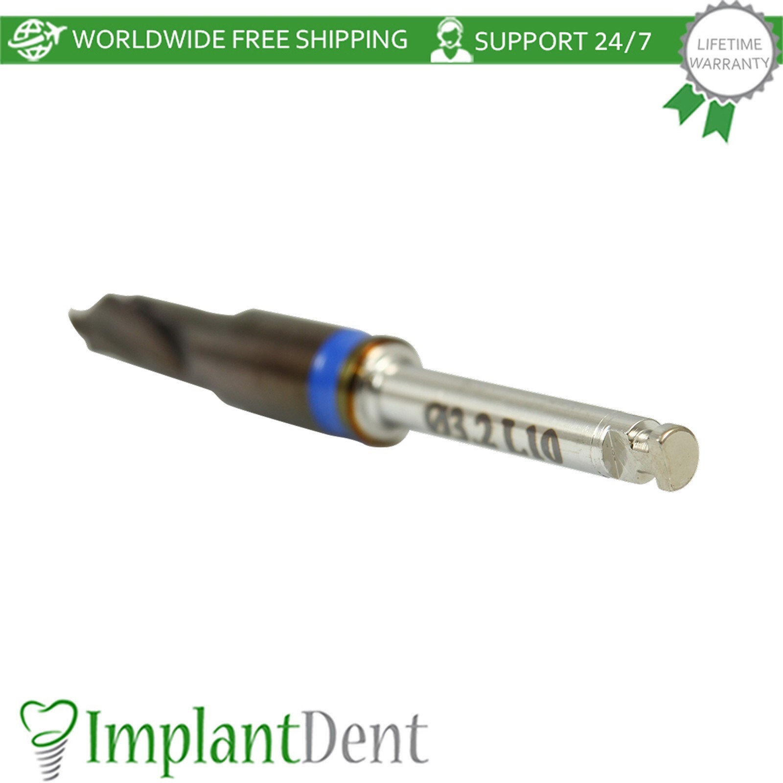 Dental DLC Step&Stop Integral Drills Ø3.2mm Stainless Steel Dentistry Tool