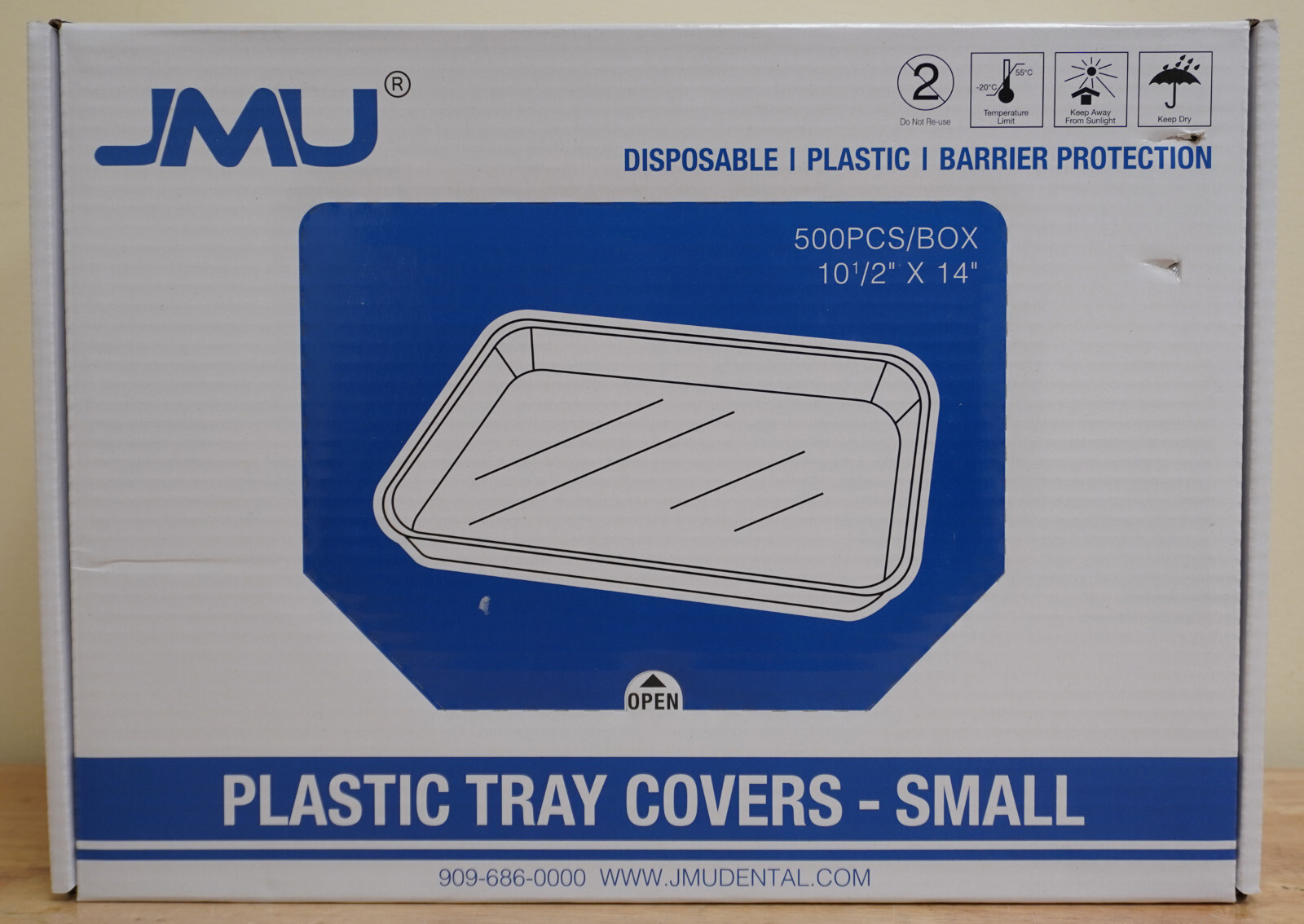 2000 (4 boxes) JMU Disposable Plastic Tray Covers (Small) 10 1/2″x14″ Dental