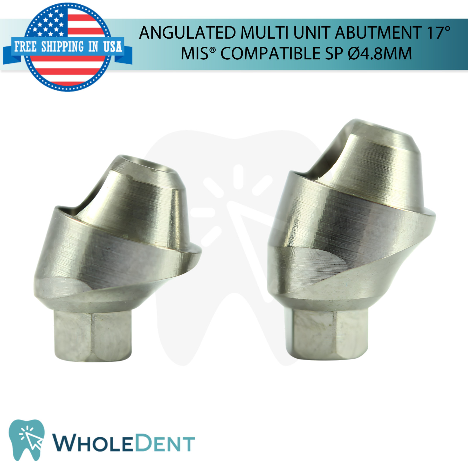 10X Angulated Multi Unit 17° Prosthetic SP Int Hex Compatible with MIS® Ø4.8mm