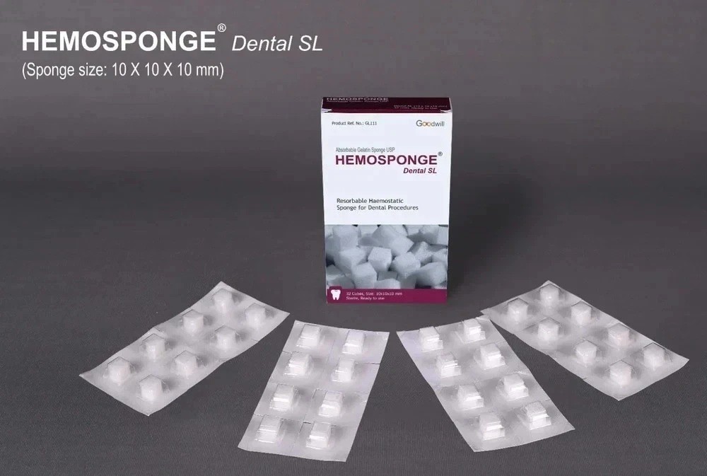 10 Pack Hemosponge Absorbable Gelatin Sponge USP Sterile 32 Sponge 10x10x10mm