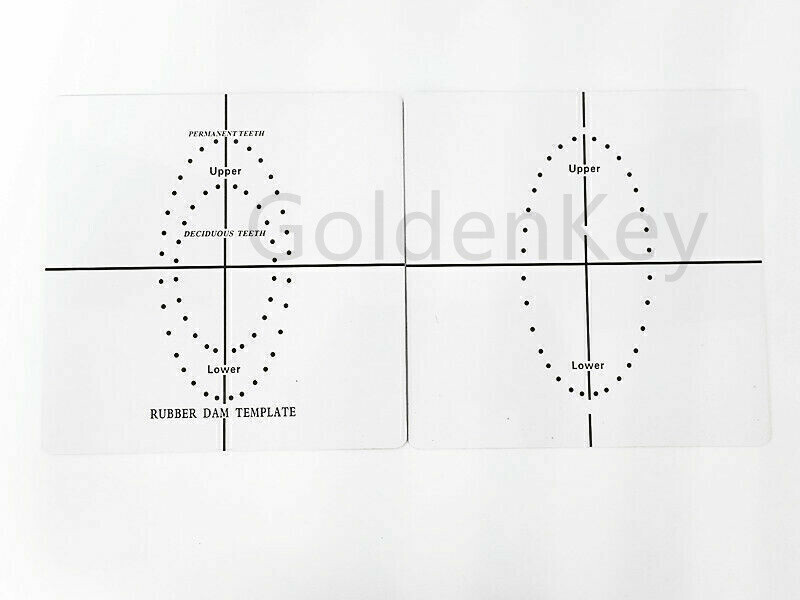 1Pc Dental Rubber Dam Template Sheets Punch Hole Guide Plate Permanant Deciduous