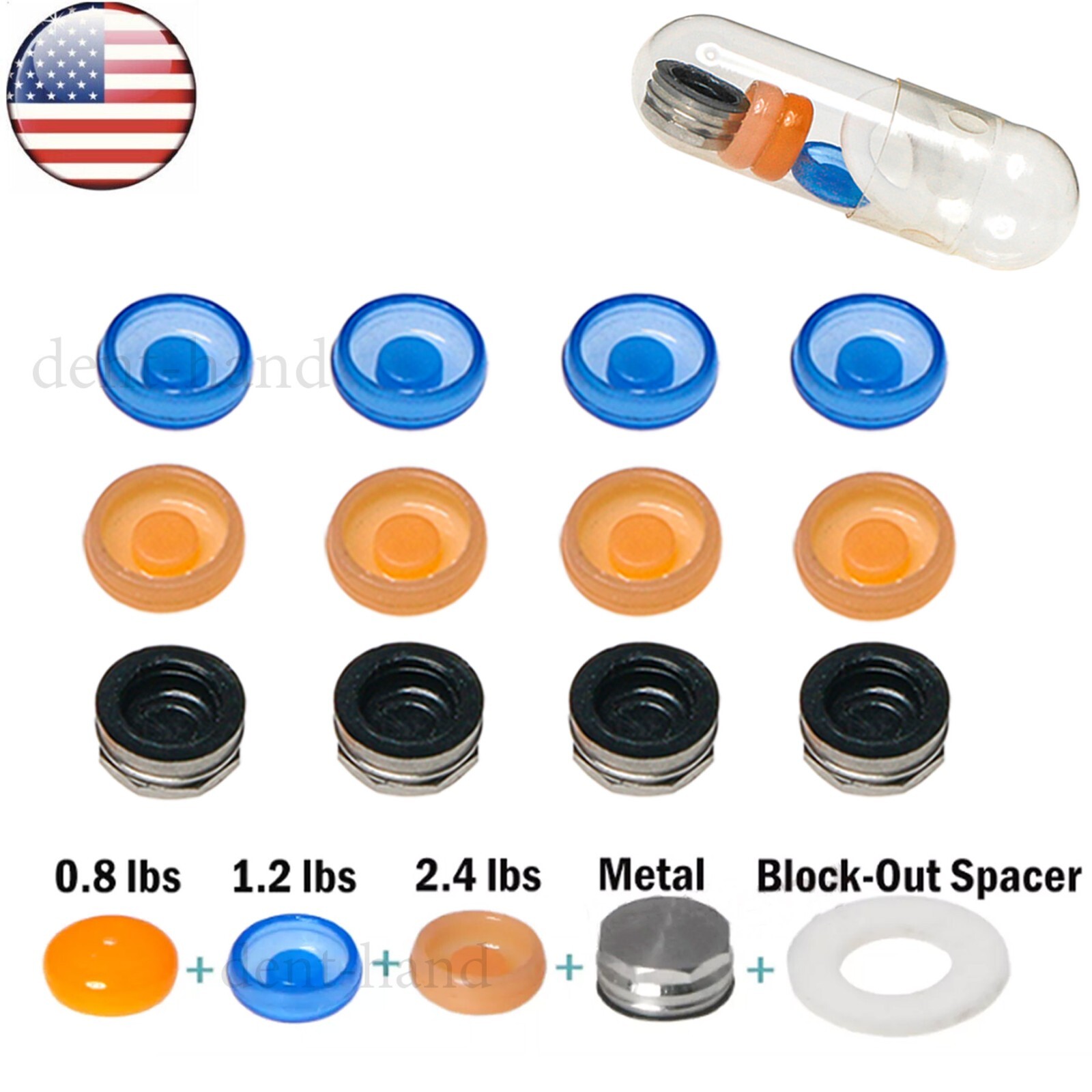 US Dental Zimmer PA Dia=3.5mm Abutments 1-5mm Implant Retention Caps Remove Tool