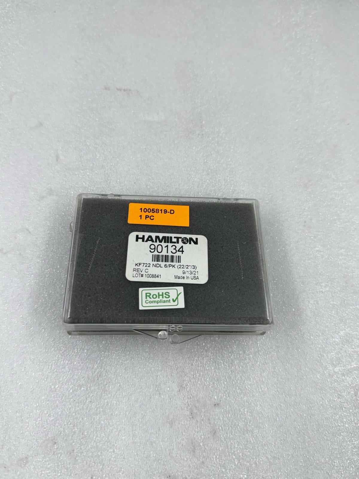 HAMILTON 90134 KF722 NEEDLE, 22 GAUGE, 2″, POINT SCALE 3 REV C (PACK OF 6)