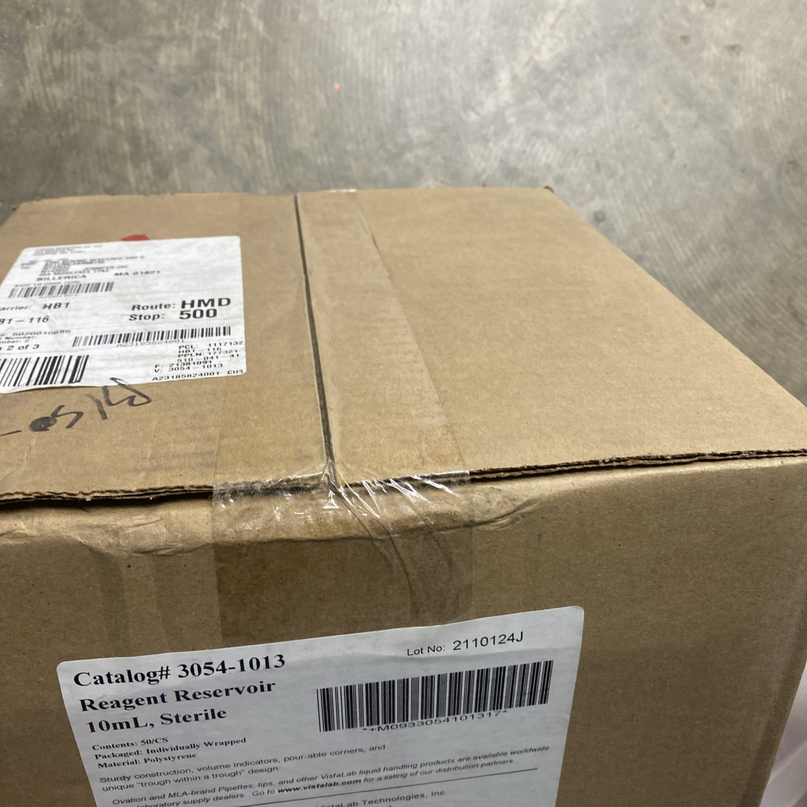 VistaLab 3054-1013 10mL Reagent Reservoir Individually Wrapped Sterile 50/case