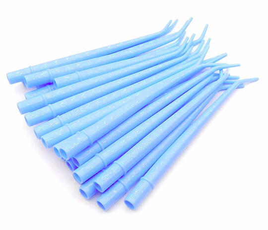 DEFEND Disposable Dental Surgical Aspirator Tips Suction Tip 1/16 BLUE 25 Pack