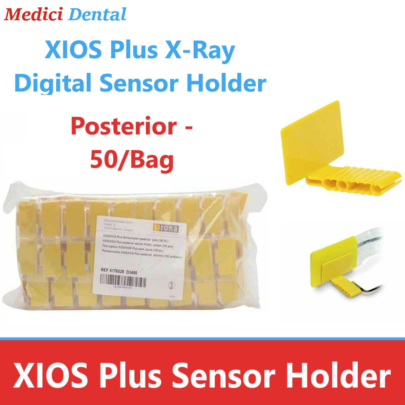 Dental X-Ray XCP Xios Sensor Biteblocks Posterior, Bitewing, Anterior Disposable