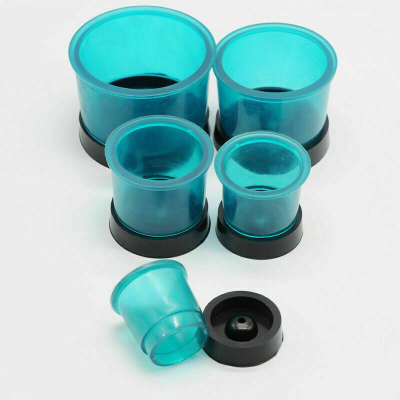 5 Pcs/Set Dental High Quality Round Casting Flasks Rings Former Base Wax Rubber