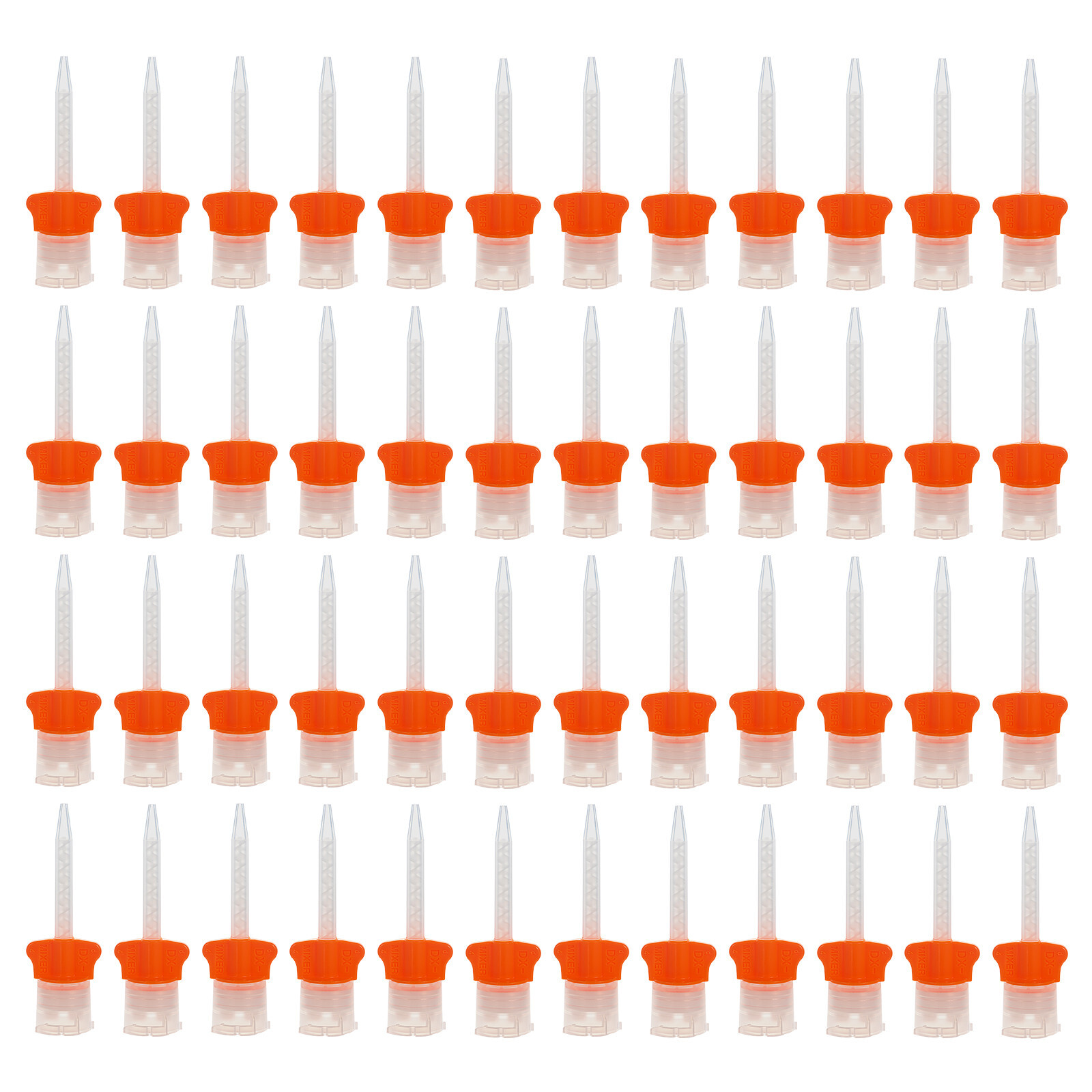 48pcs DX-Mixer Dental Impression Material 1:1 Ratio Mixing Tips Crown & Bridge