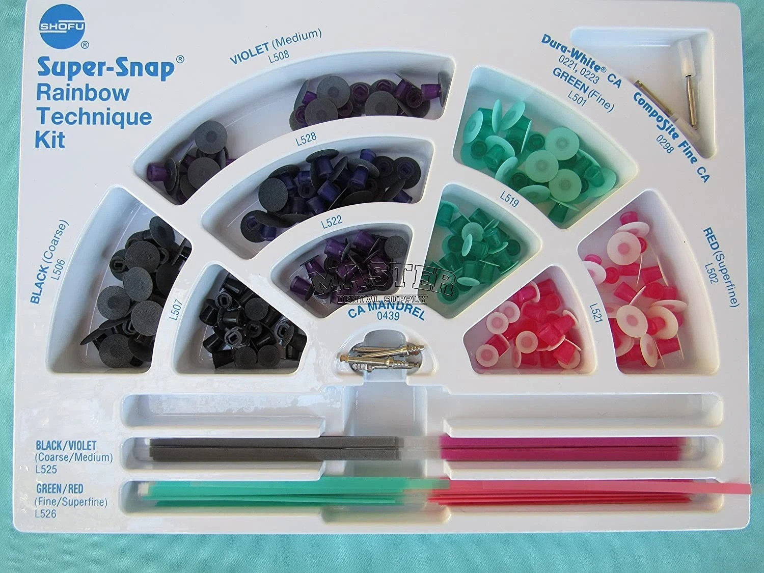 DISCS 217 PCS KITSHOFU JAPAN SUPER SNAP RAINBOW TECHNIQUE FINISHING & POLISHING