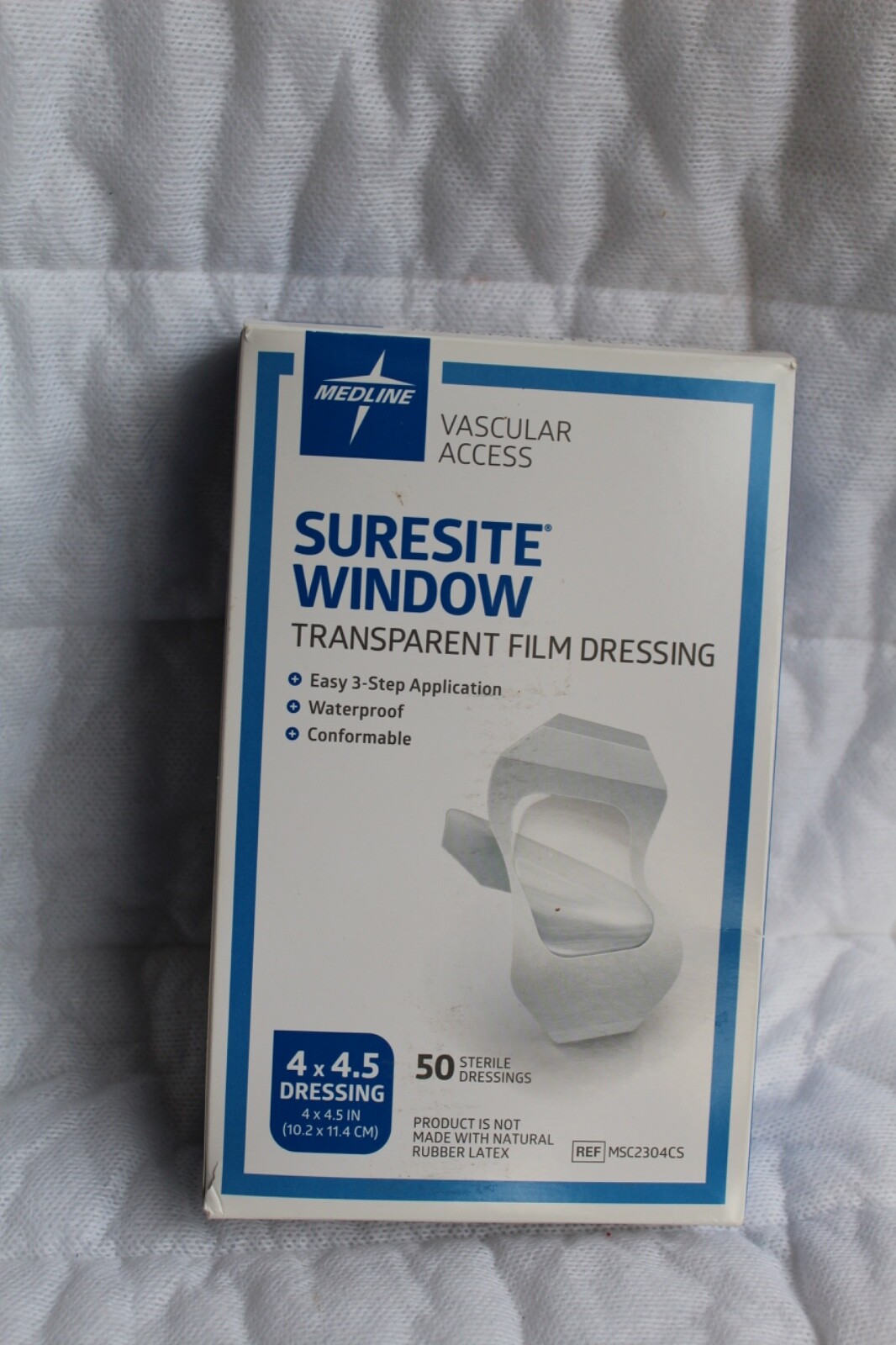 90 MEDLINE MSC2304 STERILE Surest WINDOW Transparent Film Dressing, 4X4.5″