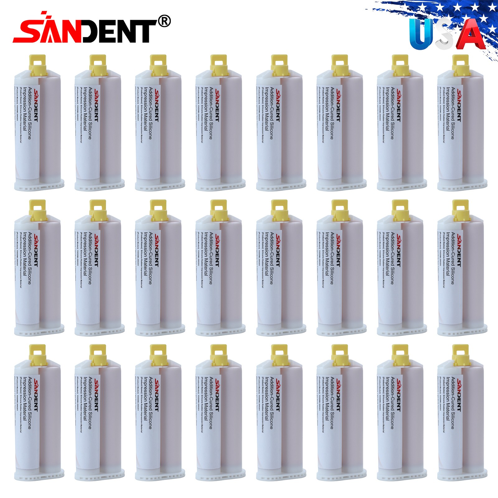 24Pc Light Body Fast Rapid Set Dental Impression Material 50mL Cartridge VPS PVS