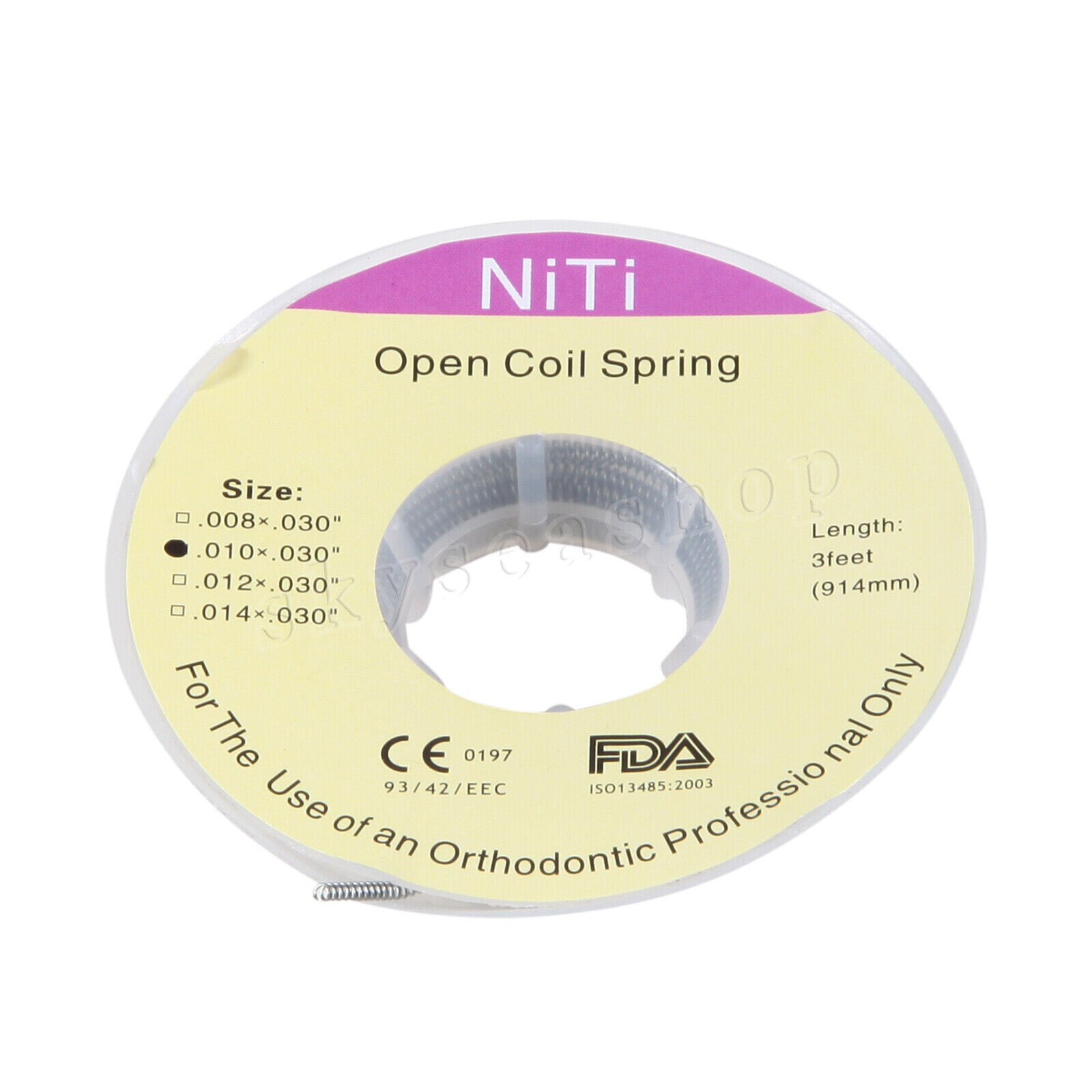 USA Dental Orthodontic Niti Open Coil Spring Spool Dia.010 *030 ” inch 914mm