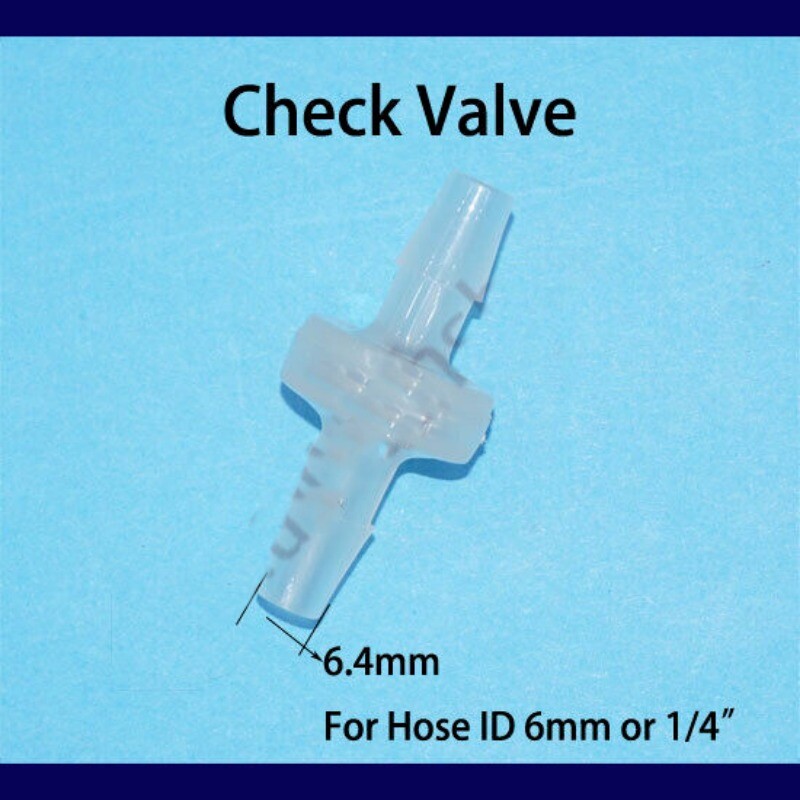 2/3/4/5/6mm Inline Plastic Check Valve 1/16 3/32 1/8 3/16 inch in Hose Barb