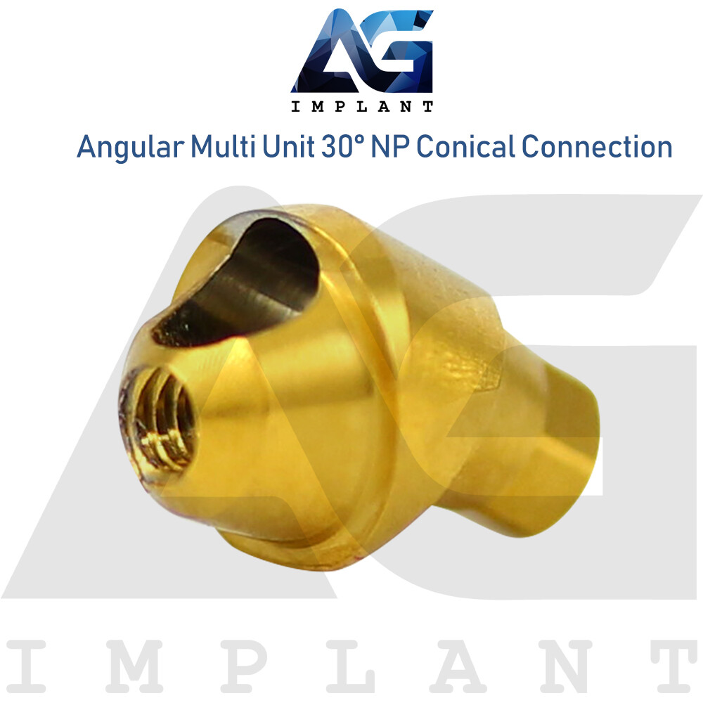 Angular Multi Unit Abutment 30° Conical Connection NP Titanium Set