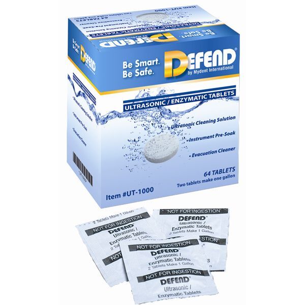 Defend Ultrasonic Cleaning Tablets – 64 Tablets/Box, 2 Tablets/1 Gal