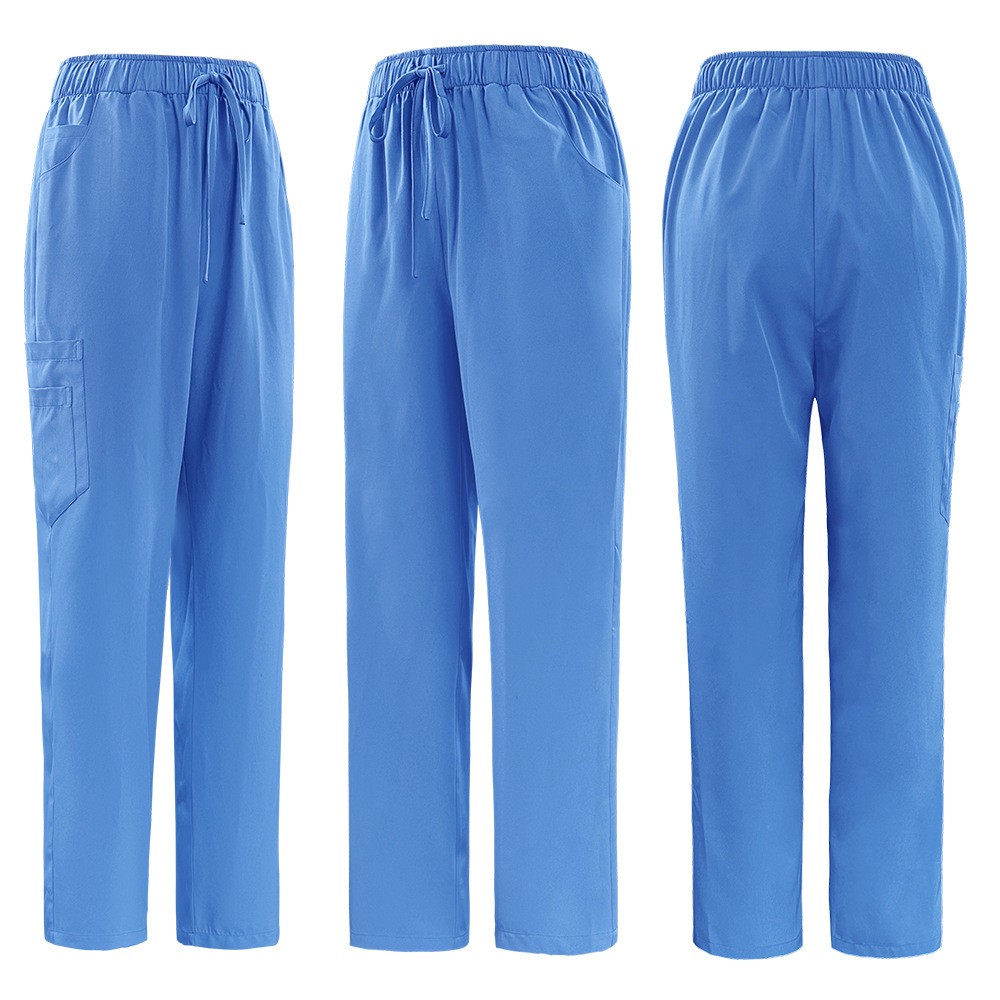 [Shirt + Pants] Women Anti-wrinkle Breathable Scrubs Medical Nursing Uniform Set