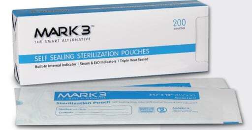 Mark3 6117 Self Sealing Sterilization Pouches 5.25″ X 7.5″ / 5.25″ x 6.5″ 200/Bx