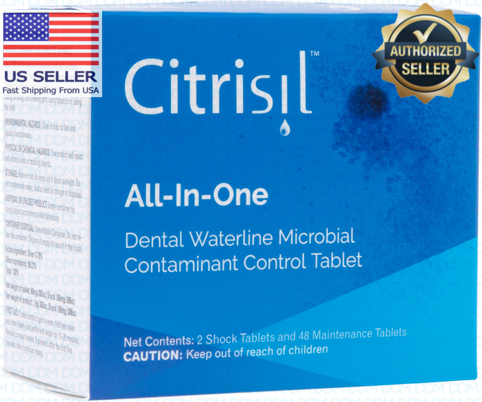 Sterisil Citrisil Dental Waterline Cleaner Blue for 1 Liter Bottle 50/Pk #C50-B
