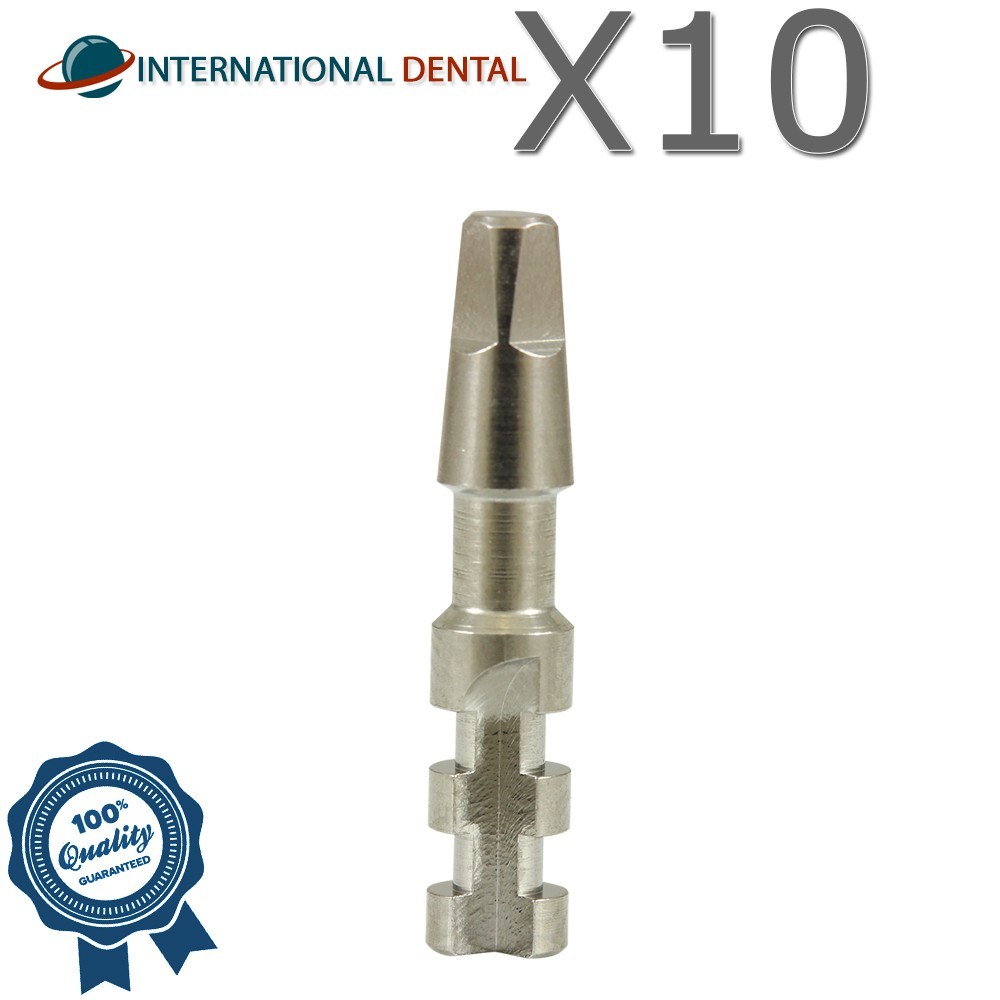 10 Dental Flexible Neck One Piece Fixture Analog Stainless Steel Laboratory