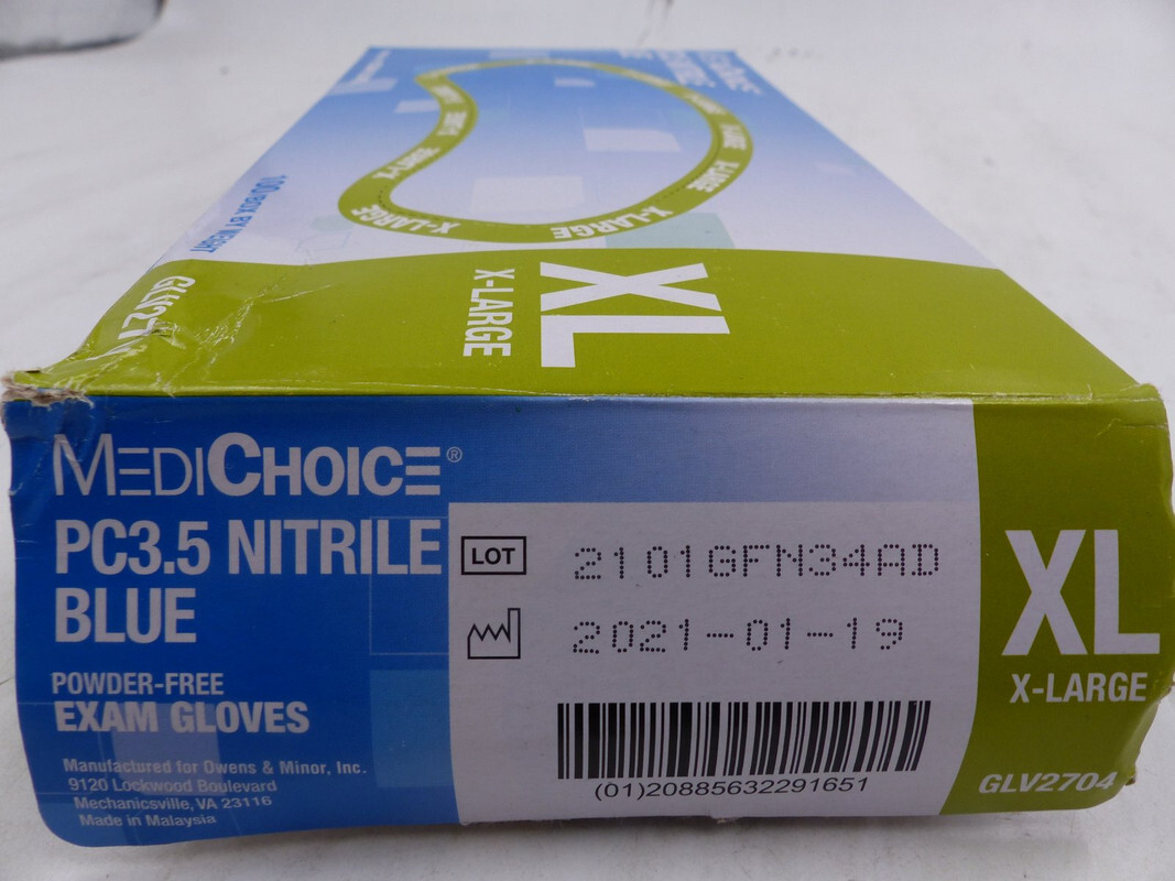 MEDICHOICE GLV2704 POWDER FREE GLOVES XL 100 COUNT
