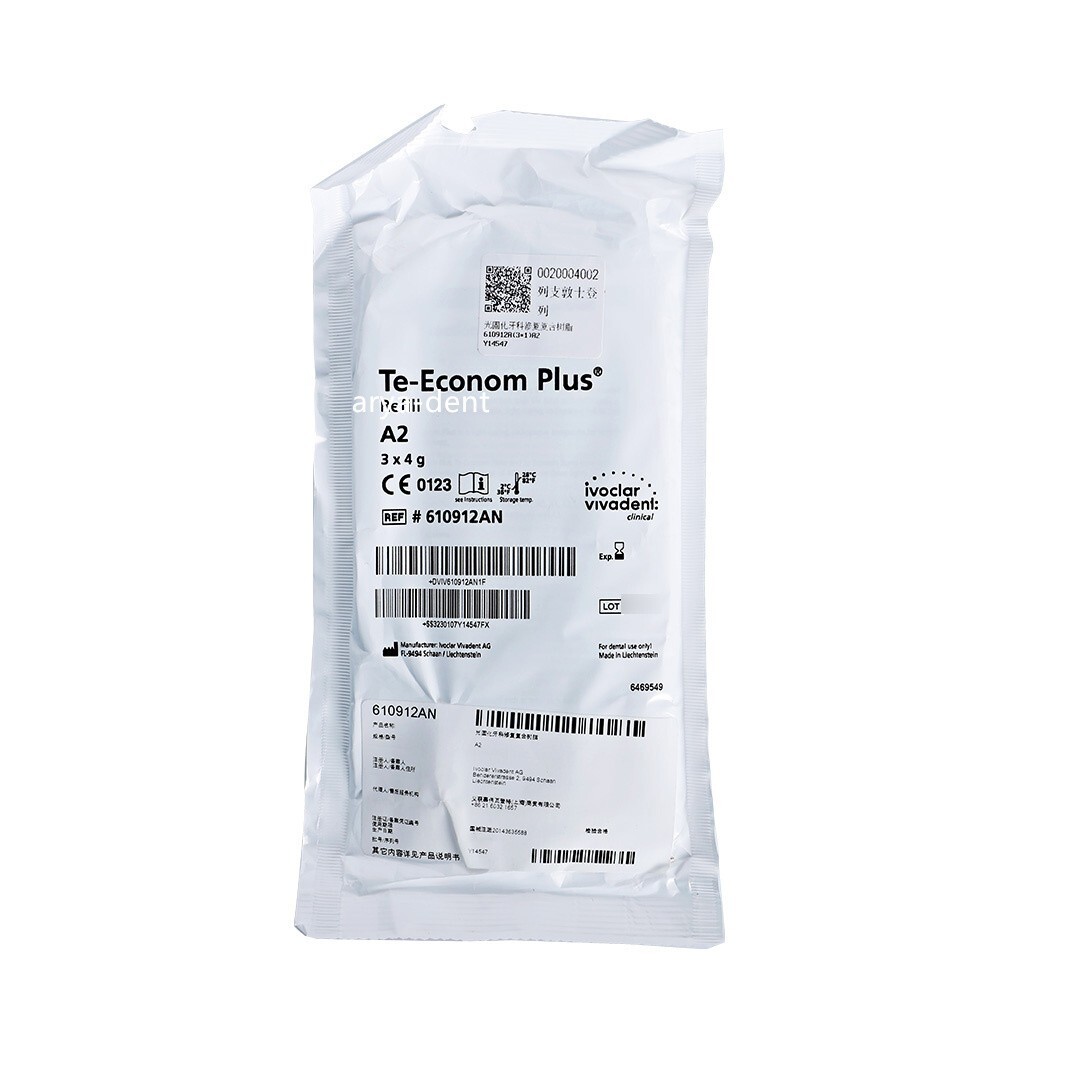 3pcs Ivoclar Vivadent Dental Light Cure Composite TE-Econom Plus Resin A1/A2/A3