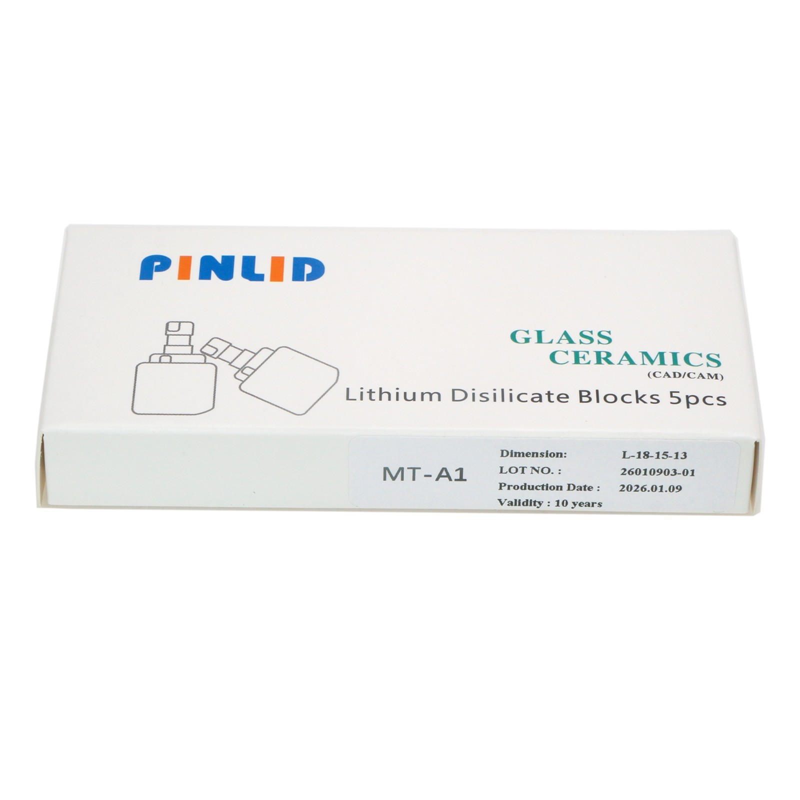 C14 Dental Ceramic Blocks Lithium Disilicate Cerec CAD CAM MT A1 A2 A3 5Pcs/Box