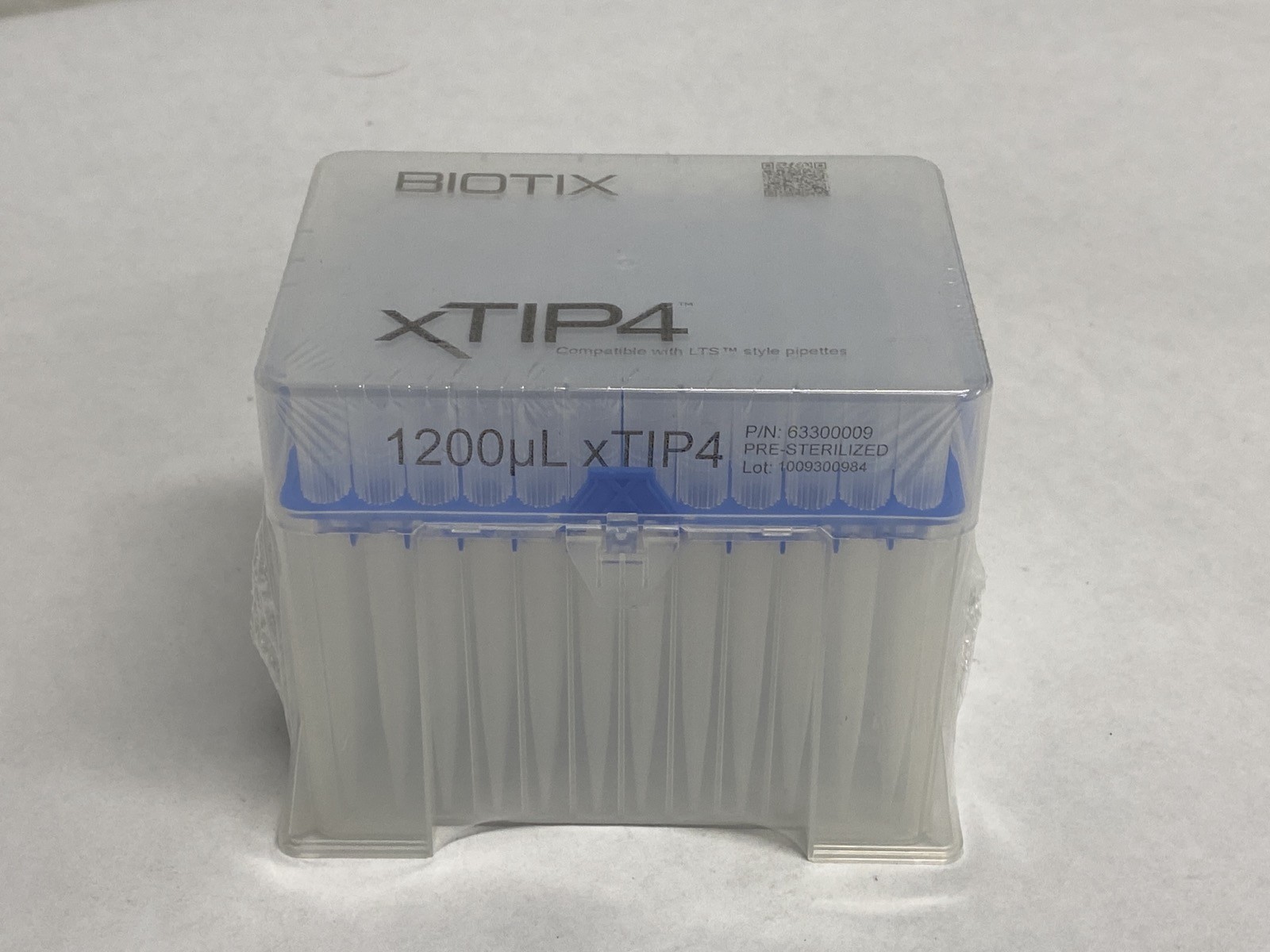 (3744) BIOTIX xTIP4 1200uL Rainin LTS Compatible LR Pipet Tips 39×96/Rk 63300009