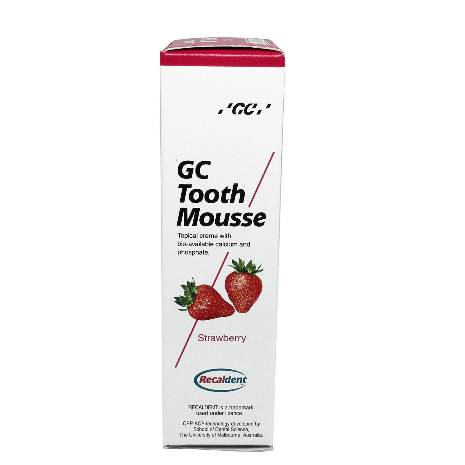 GC MI Paste Oral Topical Crème with RECALDENT 40g Tube – STRAWBERRY Flavor