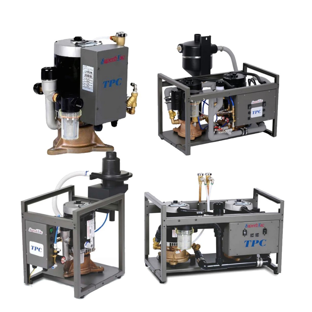 TPC Dental Wet Ring Vacuum WV Series 3-10 User With Water Recycler A/W Separator