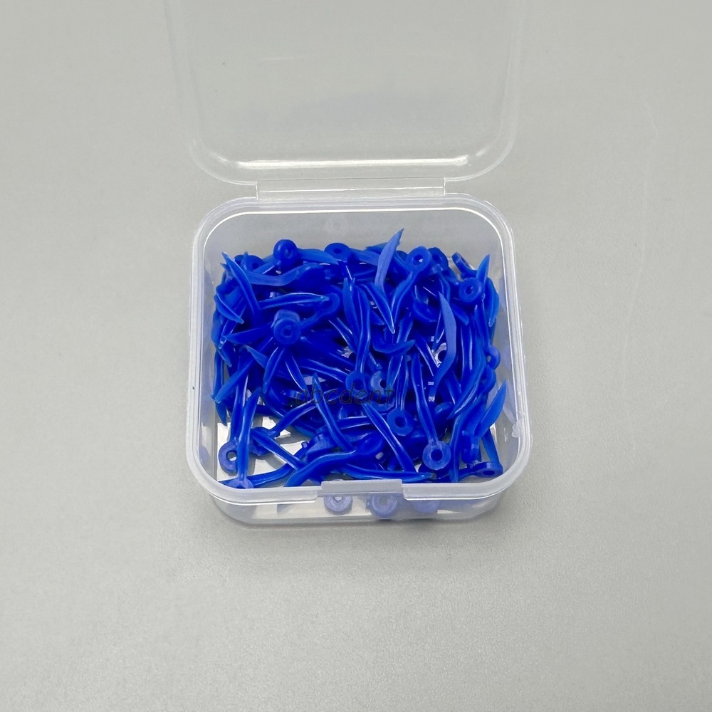 1000Pcs Dental Plastic Wedges W End Circular Holes Concave Design Diastema Wedge