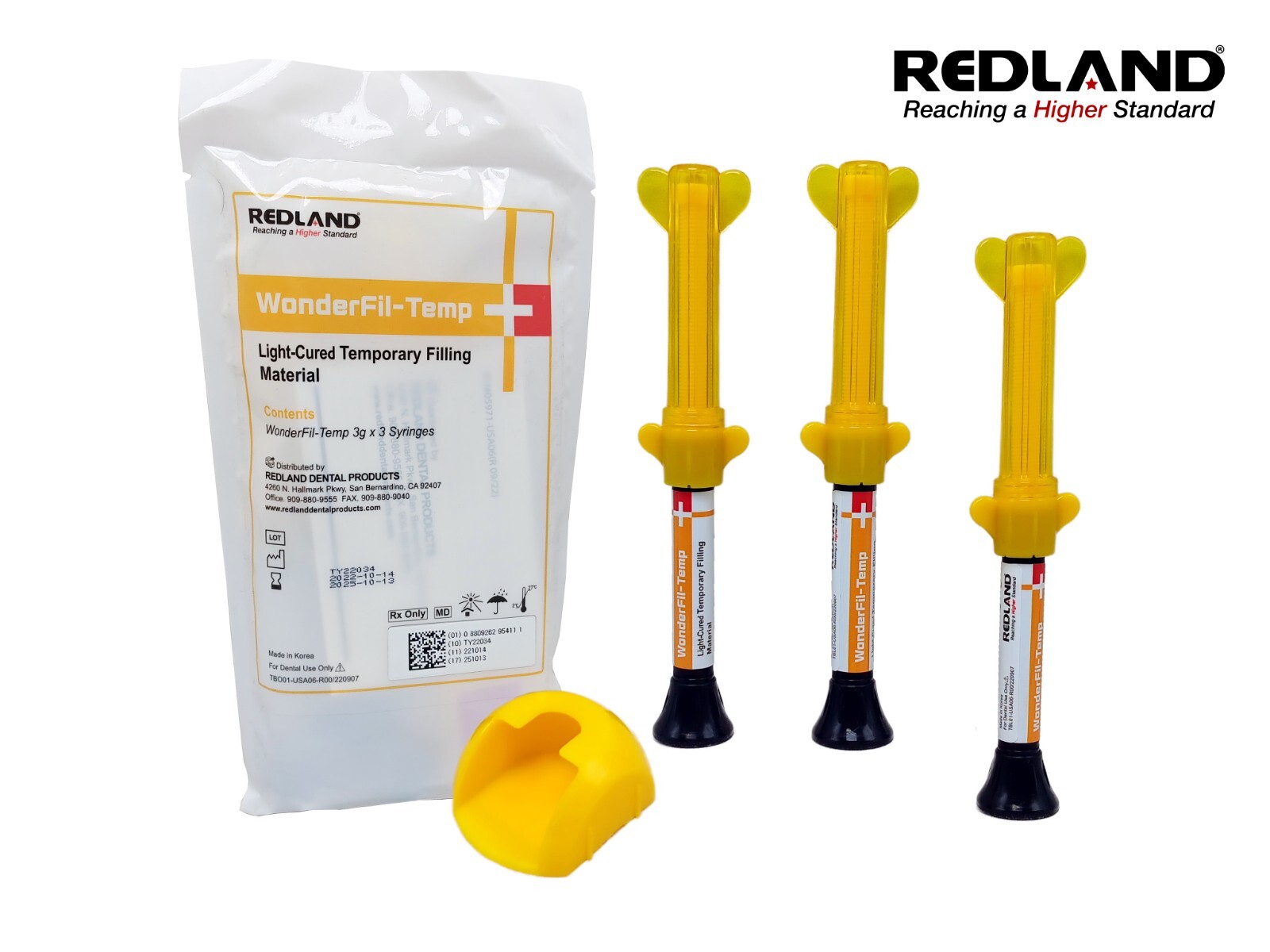 REDLAND WonderFil-Temp LC Temp. Filling Material 3x3gm Syringe Yellow/Blue KOREA