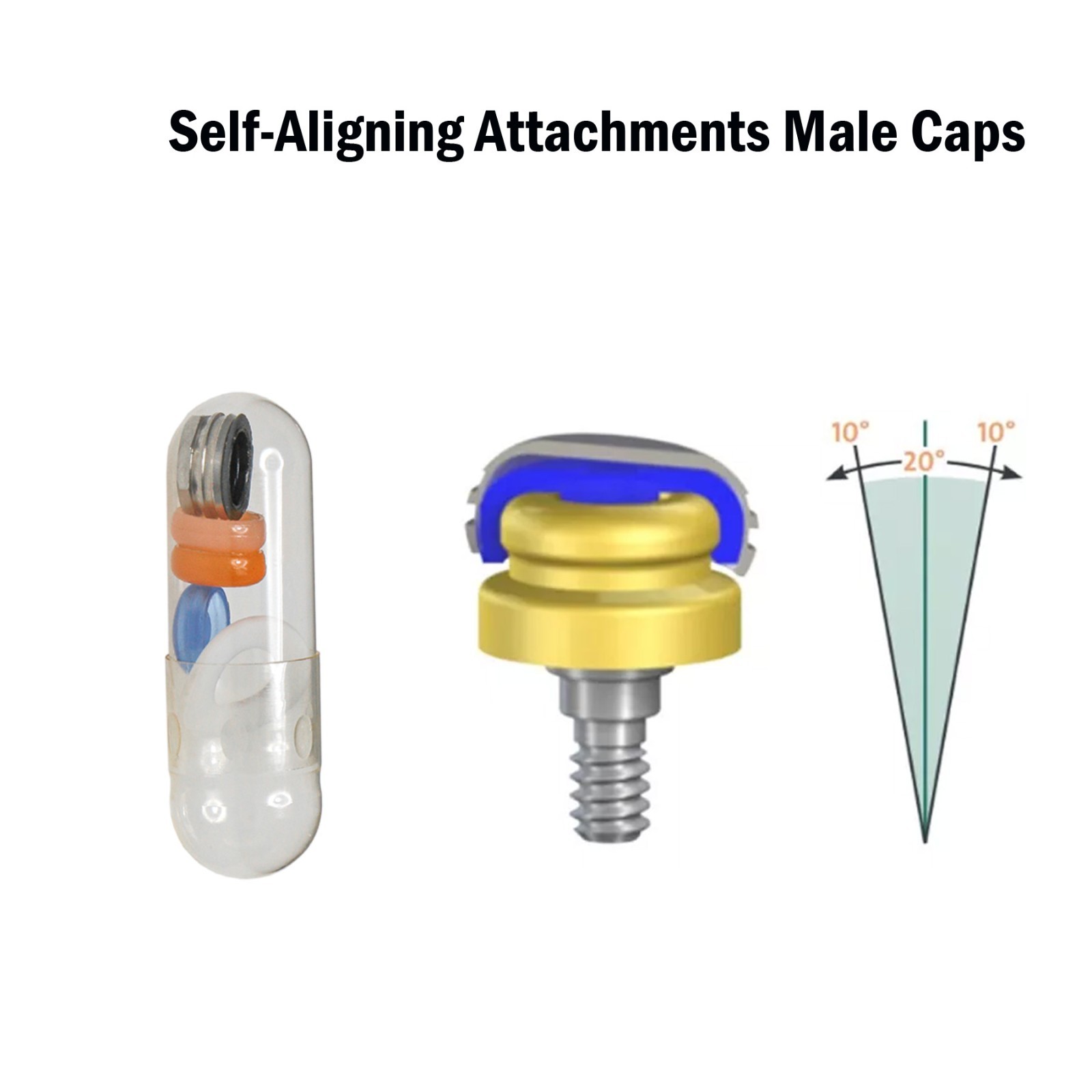 Locator Core Tool & Overdenture Retention Replacement Caps Insert 0.8/1.2/2.4lbs