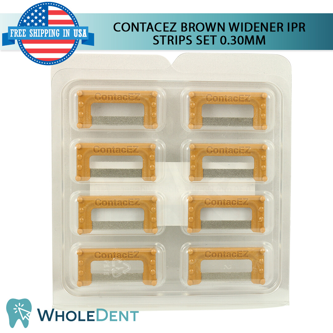 ContacEZ Brown Widener IPR Plus 8 Strips Orthodontic Interproximal Reduction