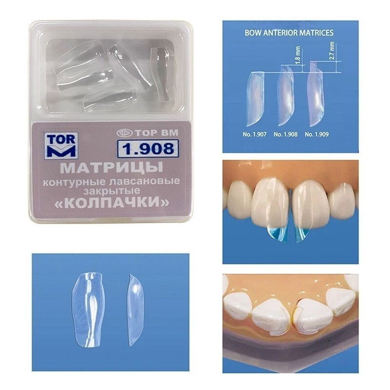 Dental Clear Matrix Anterior Rubber TOR VM Bow S/M/L/Mixed Fits Bioclear Matrice