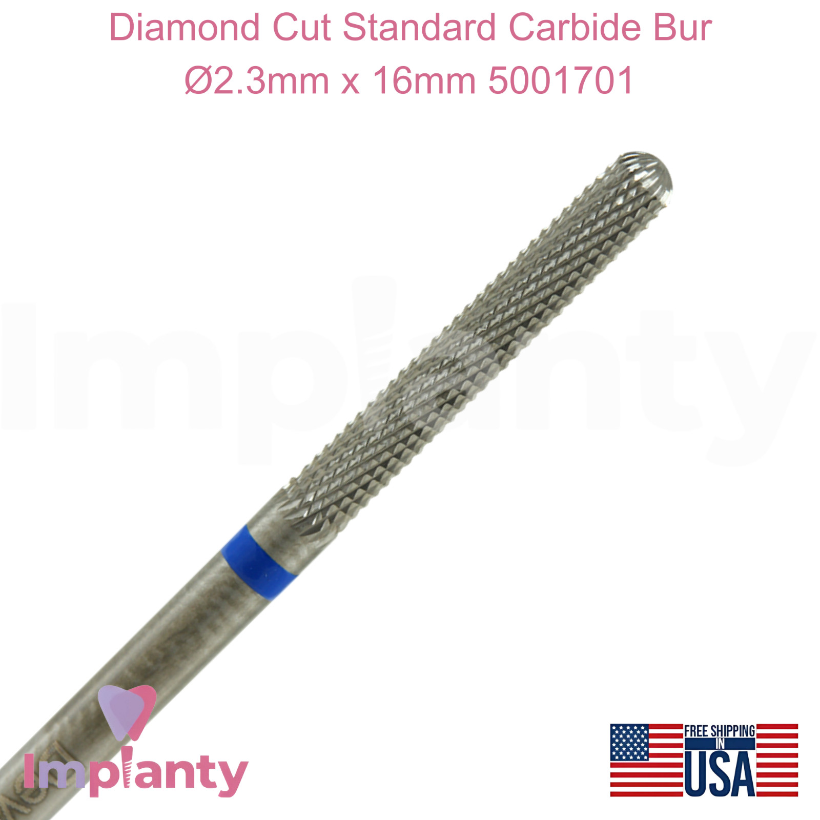 Diamond Cut Standard Carbide Dental Bur Ø2.3mm x 16mm 5001701 Dentistry Tool