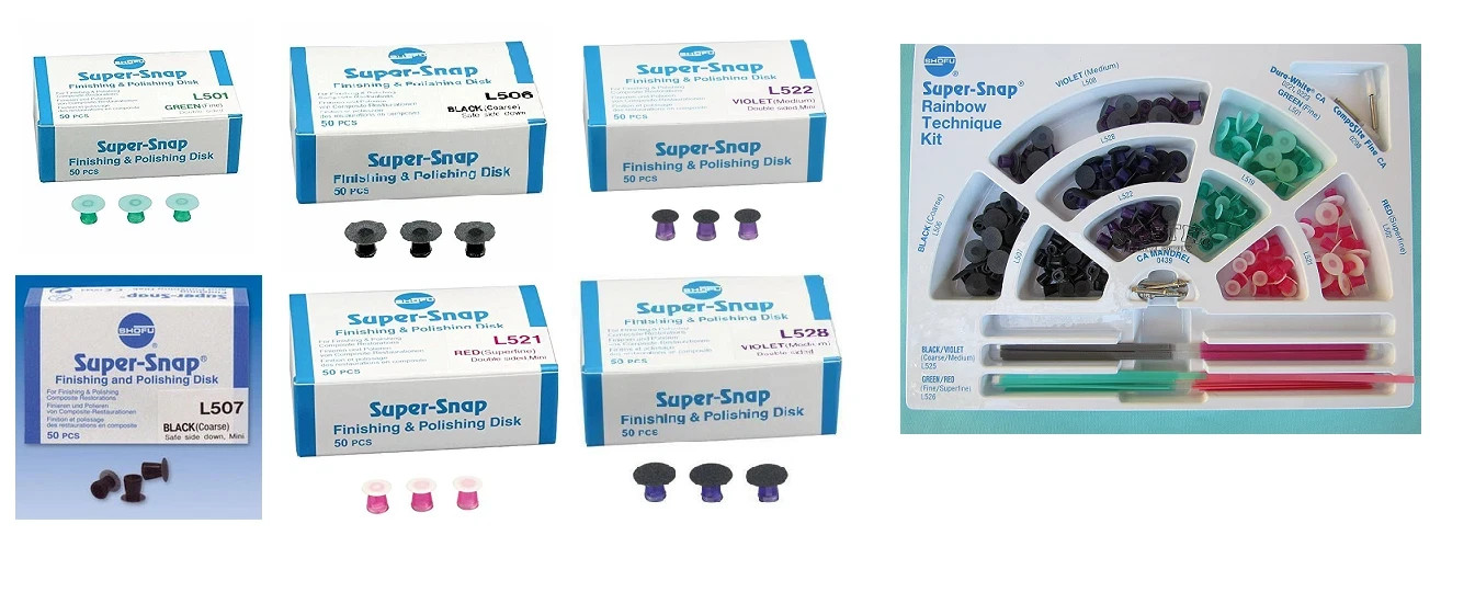 SHOFU JAPAN SuperSnap Finishing & Polishing Dental Disc Packs – VARIOUS PACKS