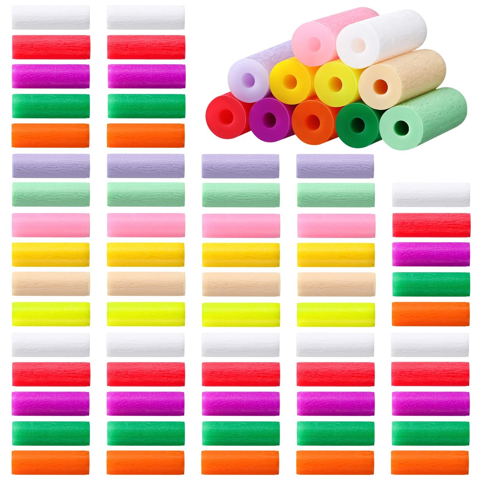 110 Pcs Silicone Aligner Chewies for Teeth – Dental Tray Seaters, 11 Colors & Fl