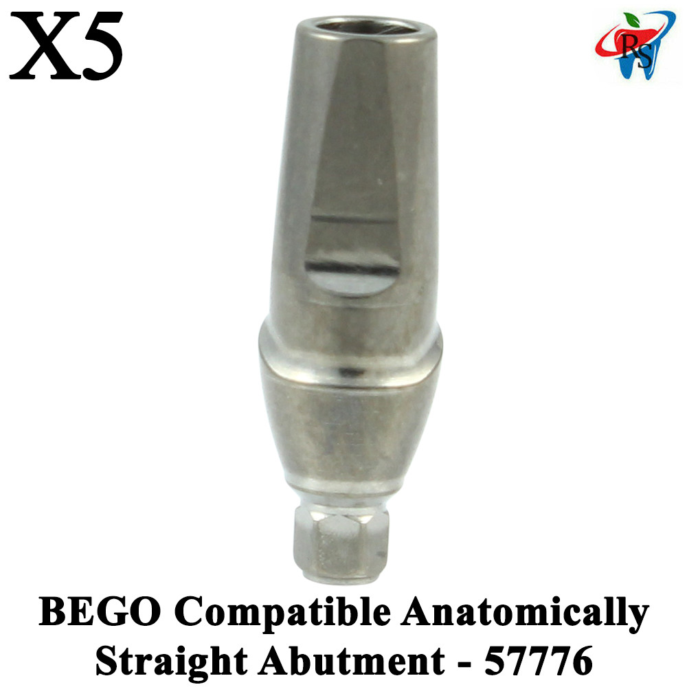 5pcs Dental BEGO Compatible Anatomically Shaped Straight Abutment – 57776